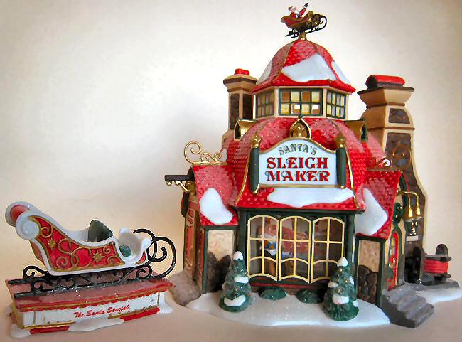 56734 North Pole Village North Pole Series Discover Department 56 Limited Edition Gift Set Santas Sleigh Launch D56 Retired Collectible 5 Piece Set